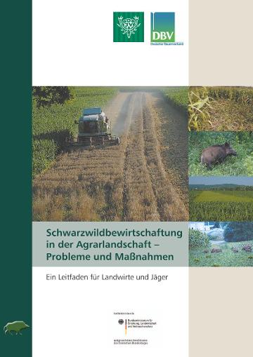 Deckblatt der Broschüre 'Schwarzwildbewirtschaftung in der Agrarlandschaft – Probleme und Maßnahmen'