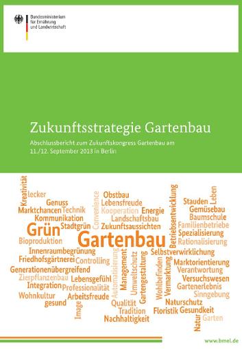 Cover der Broschüre "Zukunftsstrategie Gartenbau"