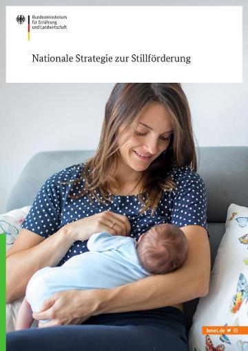 Cover der Broschüre mit Frau, die ihr Baby stillt.