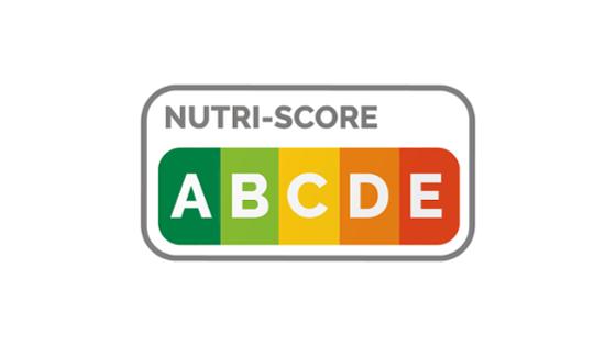 Logo des Nutri-Score mit den Buchstaben A, B; C; D; E und den jeweiligen Farben Dunkelgrün, Hellgrün, Gelb, Orange, Rot