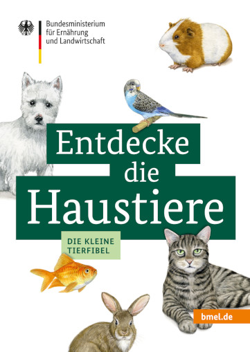 Cover der Broschüre Entdecke die Haustiere - Die kleine Tierfibel